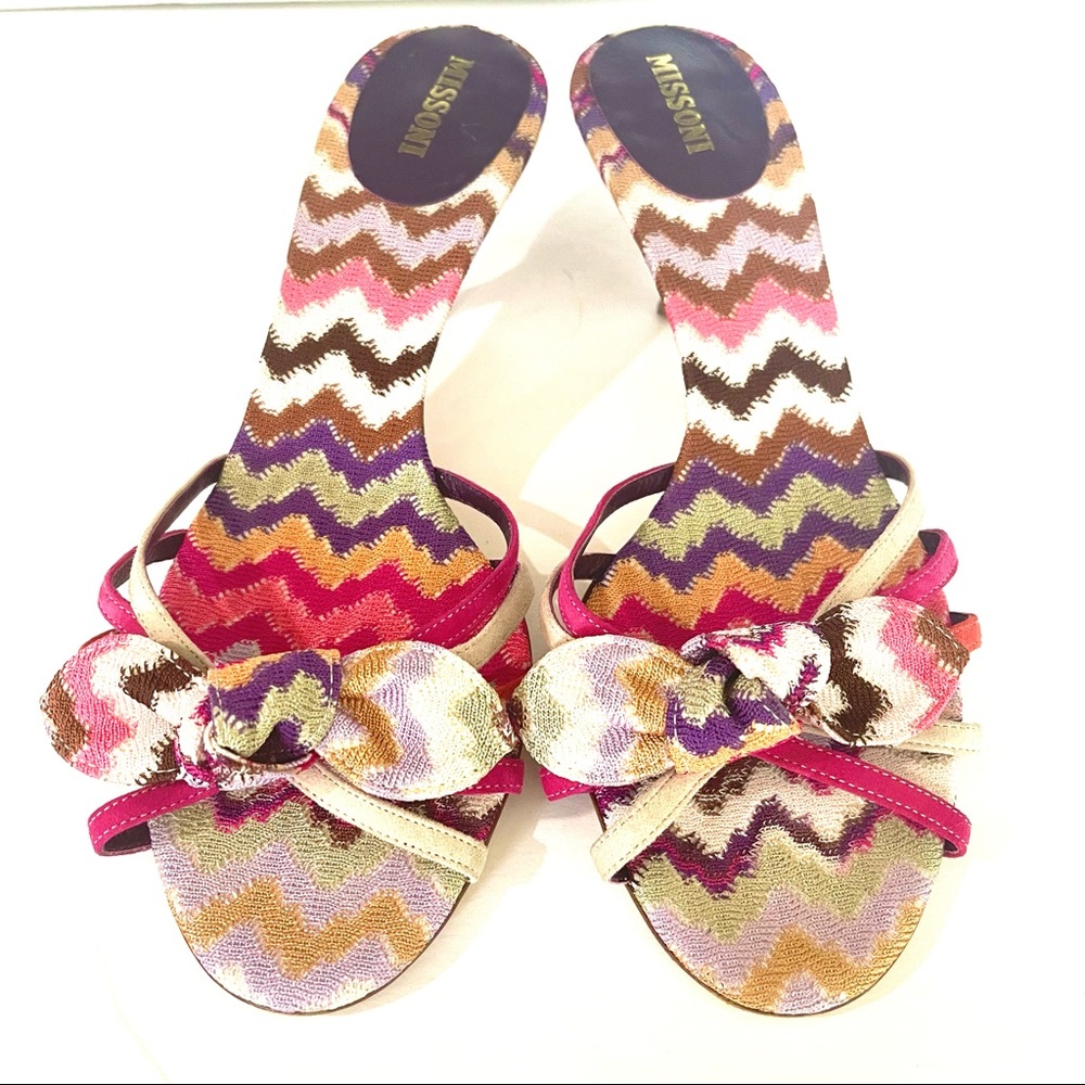 Missoni kitten heel sandals 40